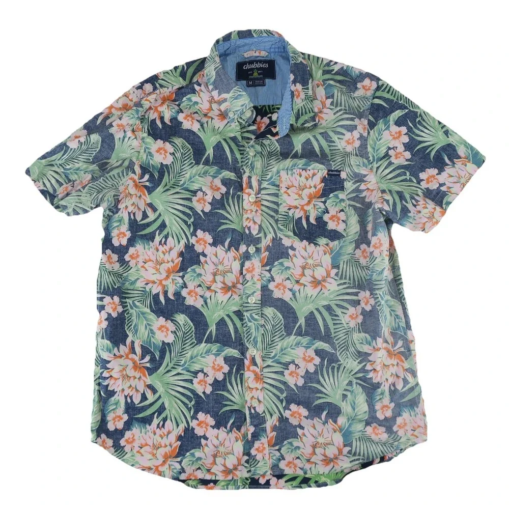 Chubbies Hawaiian Floral Shirt Mens Medium - Picture 1 of 11